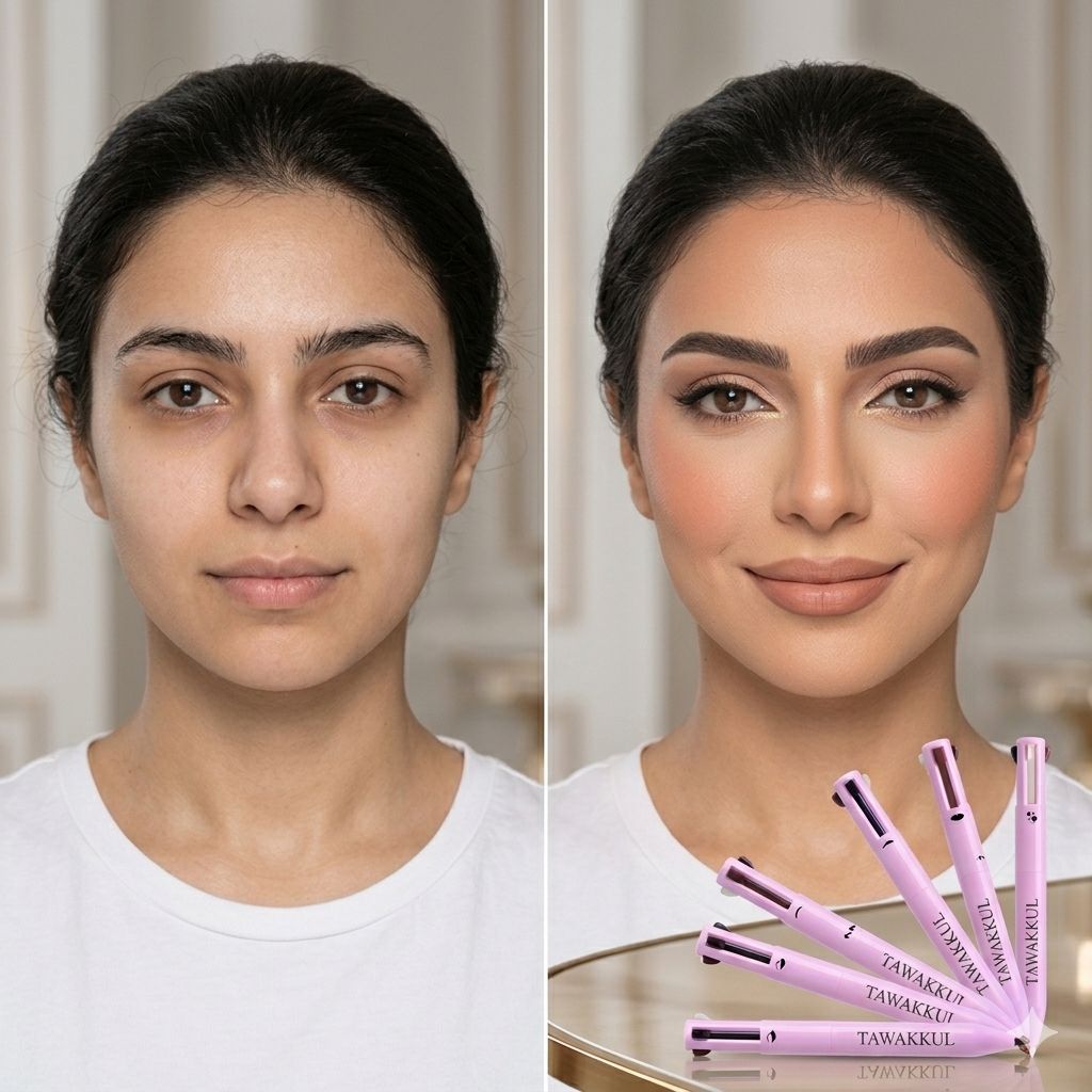 Tawakkul – 4 in 1 Makeup Pen | Lip Liner, Eyeliner, Eyebrow Pencil & Highlighter