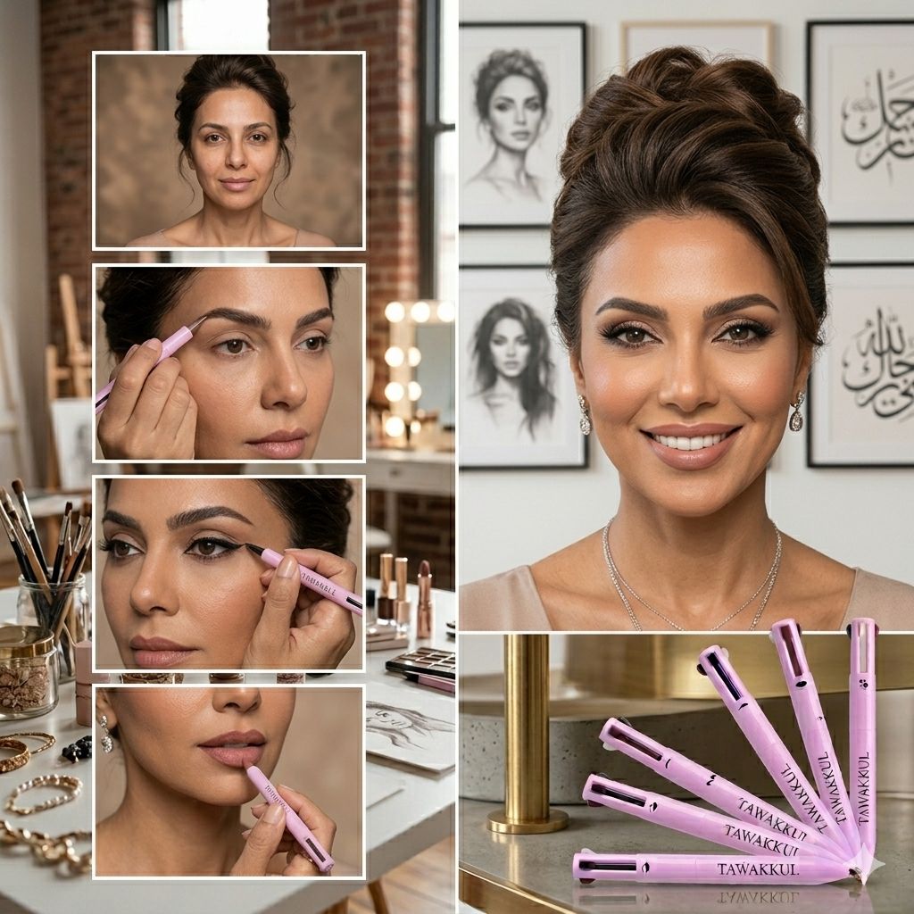 Tawakkul – 4 in 1 Makeup Pen | Lip Liner, Eyeliner, Eyebrow Pencil & Highlighter