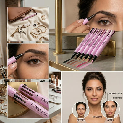 Tawakkul – 4 in 1 Makeup Pen | Lip Liner, Eyeliner, Eyebrow Pencil & Highlighter